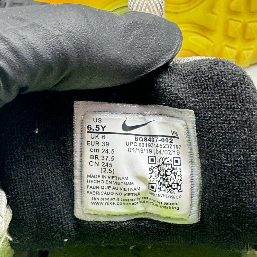 Nike Air Max 97 RFT Low Silver Volt Size 6.5Y GS Walking Shoes